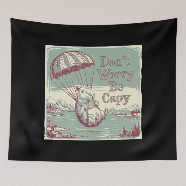 Item preview, Don’t Worry Be Capy - Retro Cute Vintage Capybara designed and sold by GRABAPSHOP.