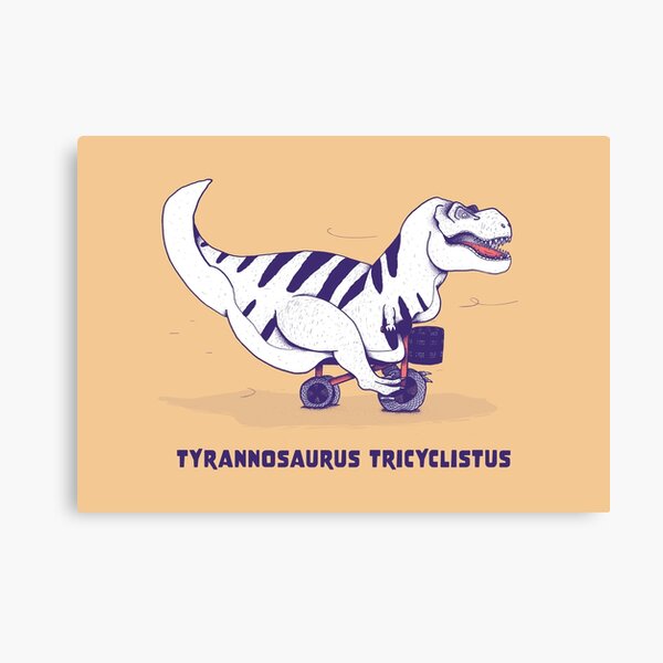 Tyrannosaurus Tricyclistus Canvas Print