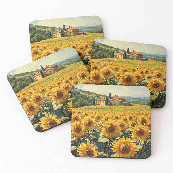 Item preview, Impressionist Inspired Sunflower Field and Countryside designed and sold by Moisky Art.