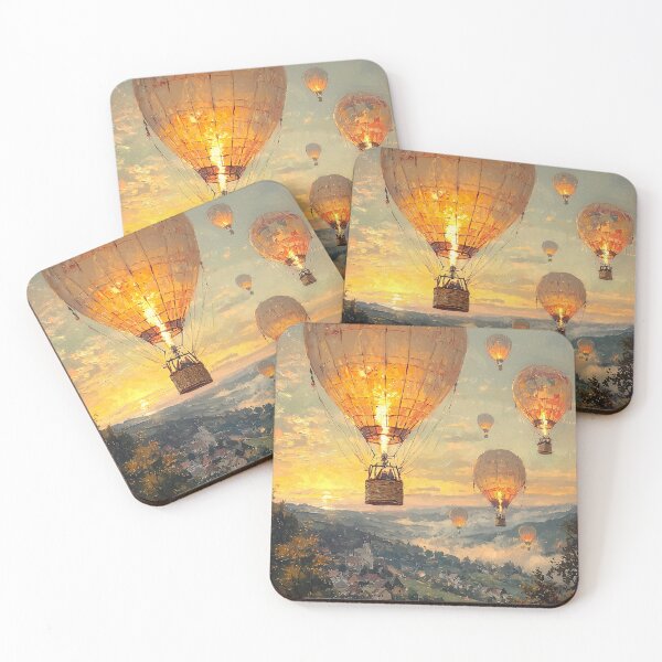 Item preview, Impressionist Inspired Hot Air Balloons at Sunrise designed and sold by Moisky Art.