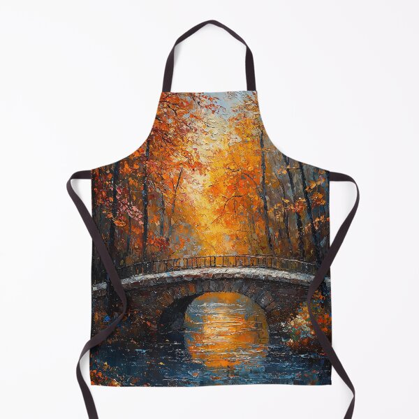 Item preview, Impressionist Inspired Autumn Bridge Scene designed and sold by Moisky Art.