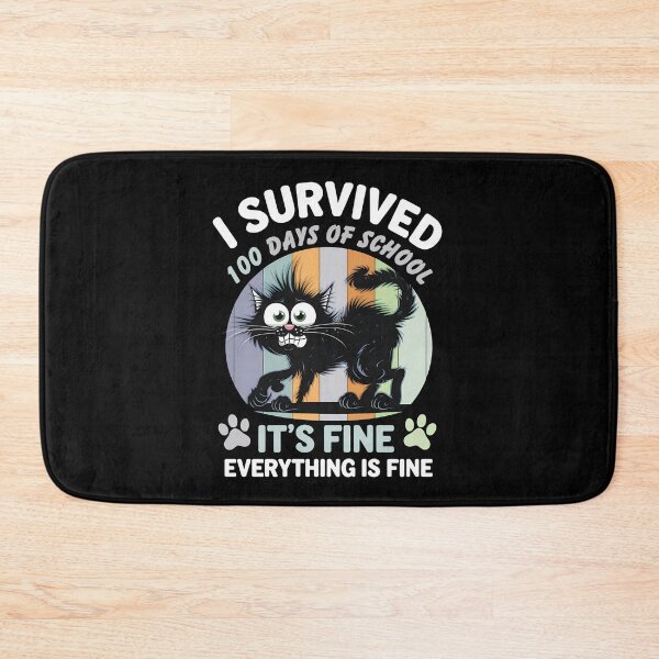 Item preview, I Survived 100 Days Of School It's Fine Everything Is Fine - This funny gift is perfect for students, teachers, and parents celebrating the 100th day of school with humor and style. designed and sold by ZyziowskyArt.