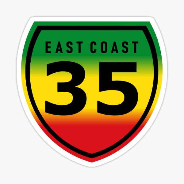 Item preview, East Coast State Highway 35 (Rasta Black) designed and sold by MaddSpider.