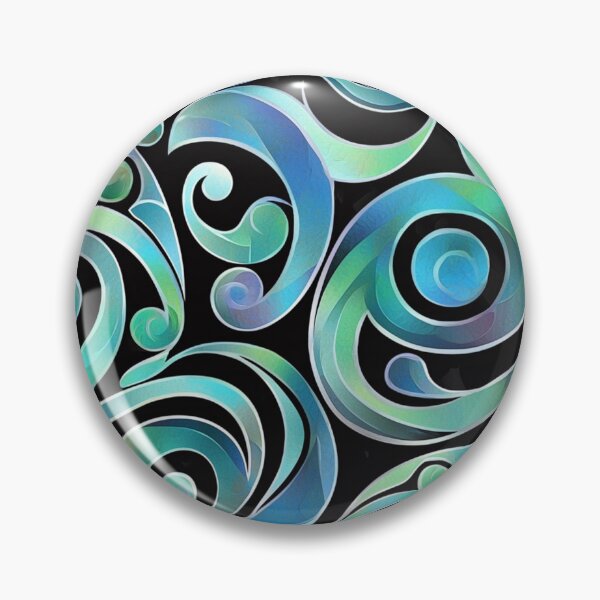 Item preview, New Zealand Paua Māori Pattern Koru Design 335 designed and sold by GrinGalore.