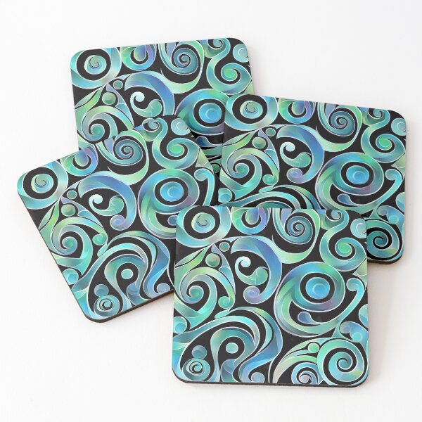 Item preview, New Zealand Paua Māori Pattern Koru Design 335 designed and sold by GrinGalore.