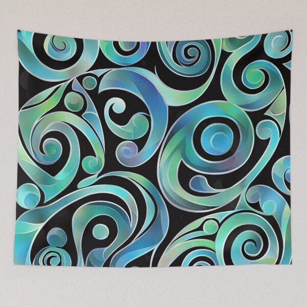 Item preview, New Zealand Paua Māori Pattern Koru Design 335 designed and sold by GrinGalore.