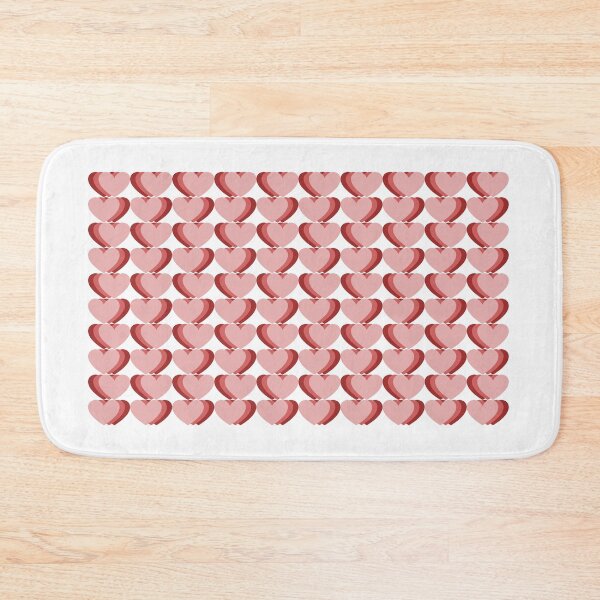 Item preview, seamless pattern with pink hearts, two tone pink red horizontal strip heart in checkerboard patter, repeat seamless pattern design for fabric print or background or t-shirt paint designed and sold by pipikijung.