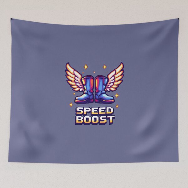 Item preview, Power-Up: Speed Boost with Winged Boots designed and sold by Jollys-ArtShop.