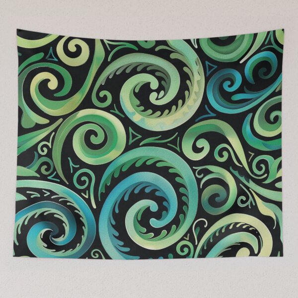 Item preview, New Zealand Paua Māori Pattern Koru Design 337 designed and sold by GrinGalore.