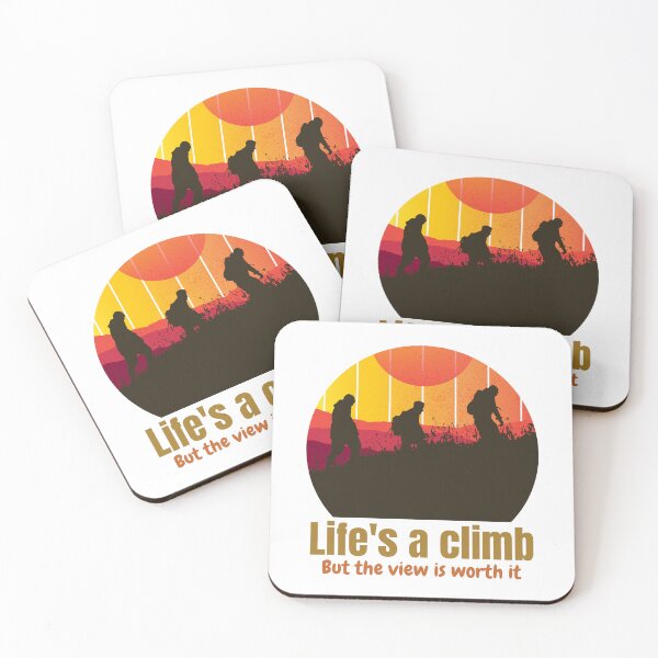Item preview, Life's a climb, but the view is worth it Hiking T Shirt  designed and sold by ngedupdorjee.
