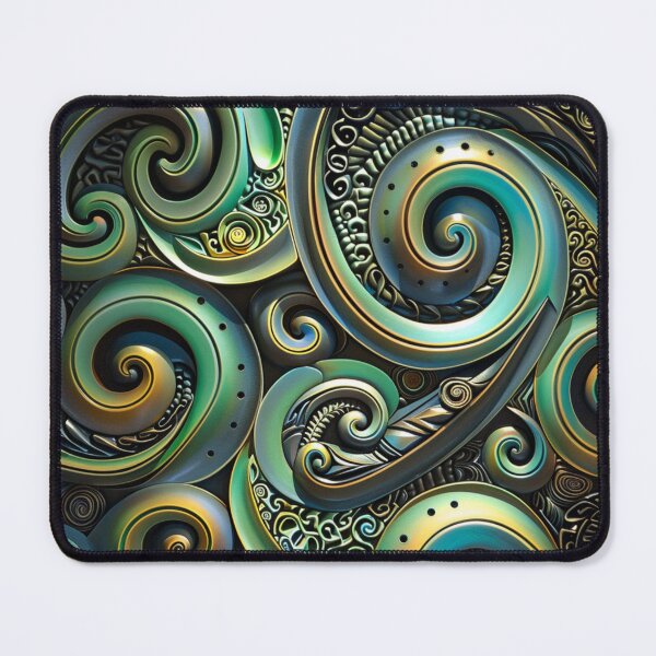 Item preview, New Zealand Paua Māori Pattern Koru Design 339 designed and sold by GrinGalore.