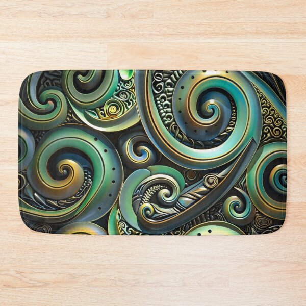 Item preview, New Zealand Paua Māori Pattern Koru Design 339 designed and sold by GrinGalore.