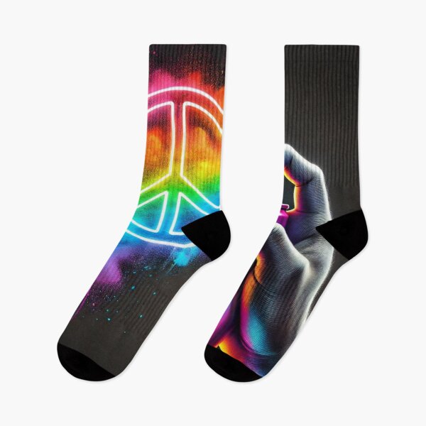Item preview, "Rainbow Peace Spray Art" designed and sold by Wiredart.