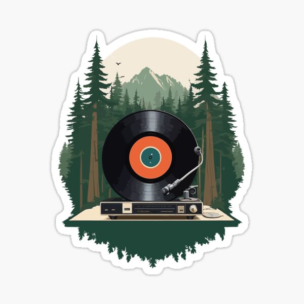Item preview, Music Retro Streetwear Record Player Landscape designed and sold by LuminOrb.