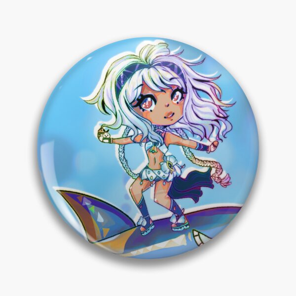 Item preview, Genshin Impact Chibi Mualani surfing on her shark surfboard designed and sold by zanun.
