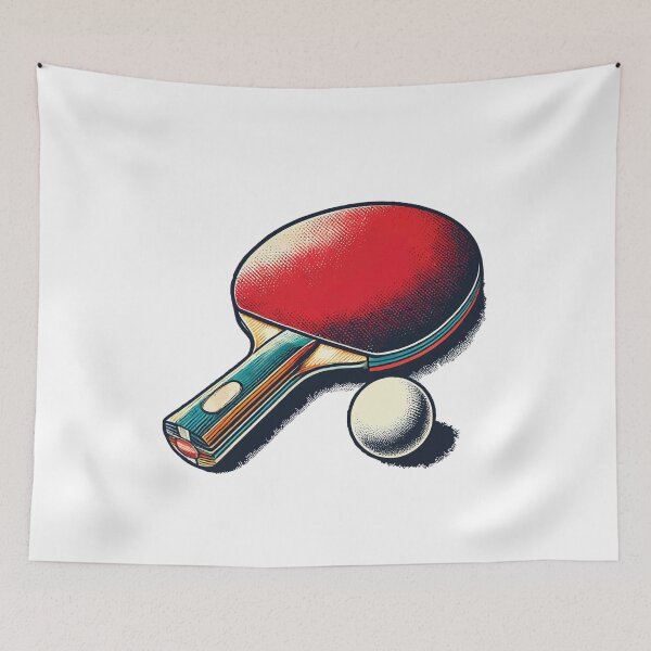 Item preview, Retro Table Tennis Racket Vintage Style designed and sold by LuminOrb.
