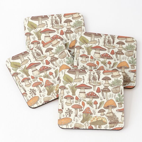 Item preview, Mushroom seamless pattern designed and sold by MiraCleAI.