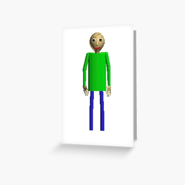 Baldi Greeting Cards Redbubble - roblox music code for baldis basics rap beat