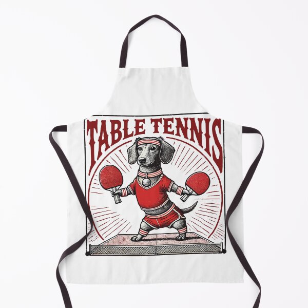 Item preview, Dachshund Dog Vintage Table Tennis Artwork designed and sold by LuminOrb.