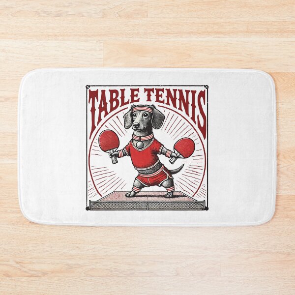 Item preview, Dachshund Dog Vintage Table Tennis Artwork designed and sold by LuminOrb.