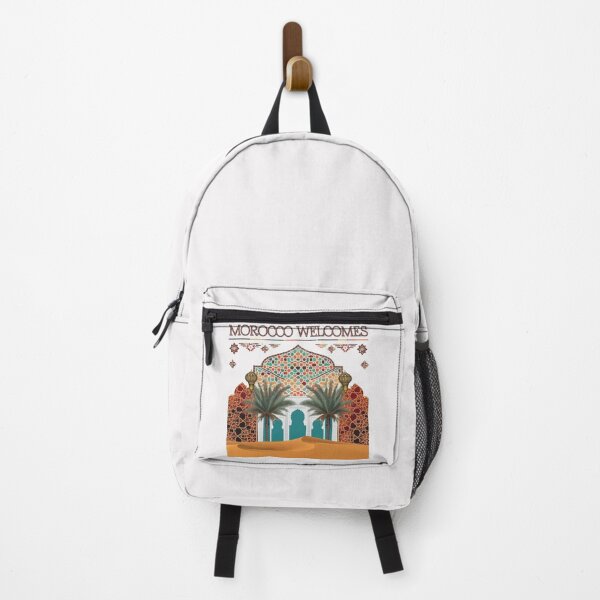 Item preview, Morocco Welcomes Flag Map Marrakech, Fez, Sahara designed and sold by AnimalsDH305.