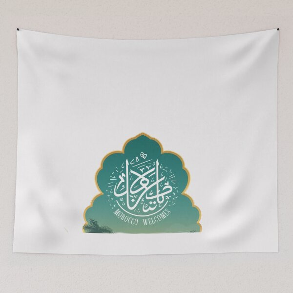 Item preview, Morocco Welcomes Flag Map Marrakech, Fez, Sahara designed and sold by AnimalsDH305.