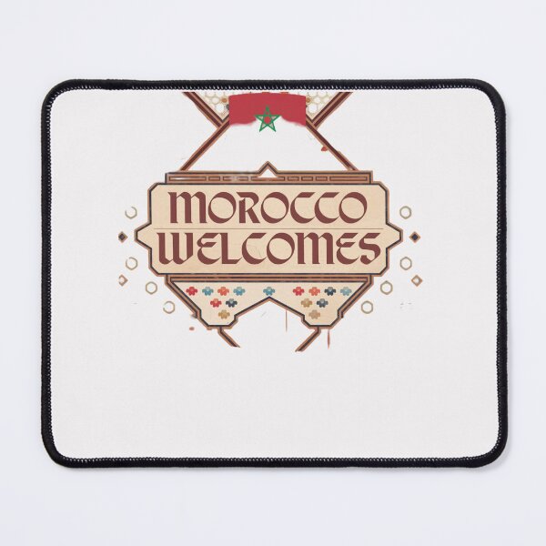 Item preview, Morocco Welcomes Flag Map Marrakech, Fez, Sahara designed and sold by AnimalsDH305.