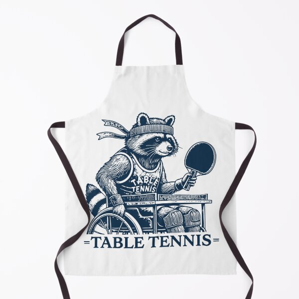 Item preview, Table Tennis Raccoon Wheelchair User Vintage designed and sold by LuminOrb.