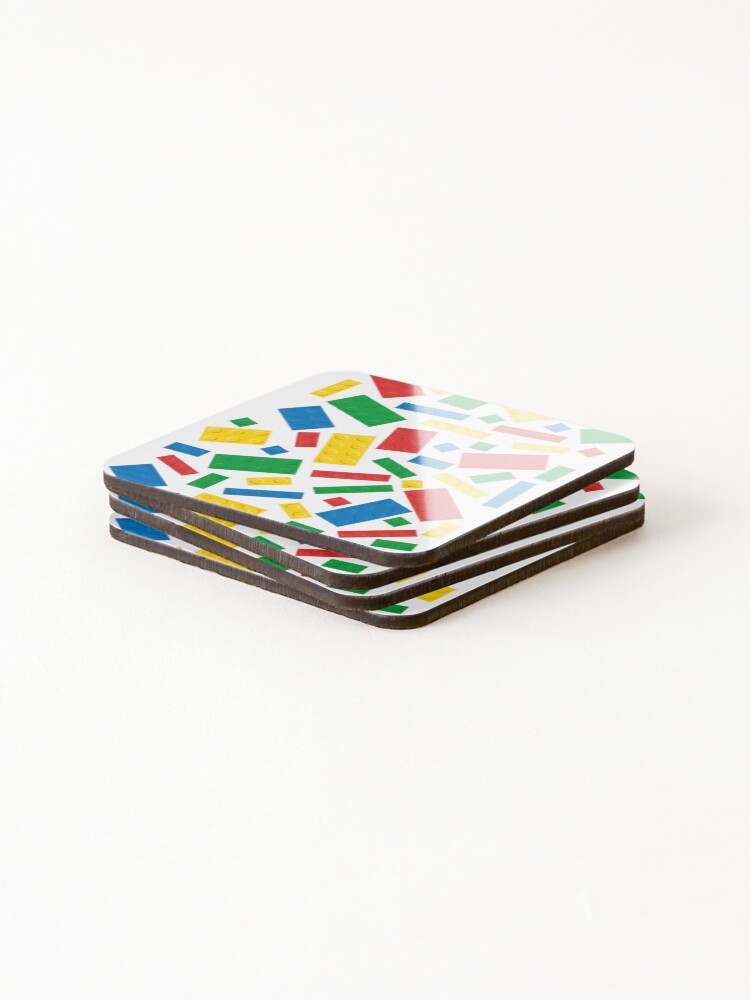 Thumbnail 4 of 5, Coasters (Set of 4), Colorful Building Block Pattern Design designed and sold by mateuszwrz.