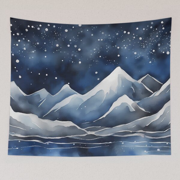 Item preview, Blue and White Mountains designed and sold by CalmnessbyChoice.