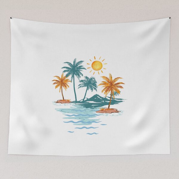 Item preview, sunset over palm trees designed and sold by Periush.
