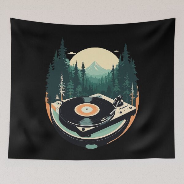 Item preview, Music Streetwear Outfit Turntable Forest designed and sold by LuminOrb.