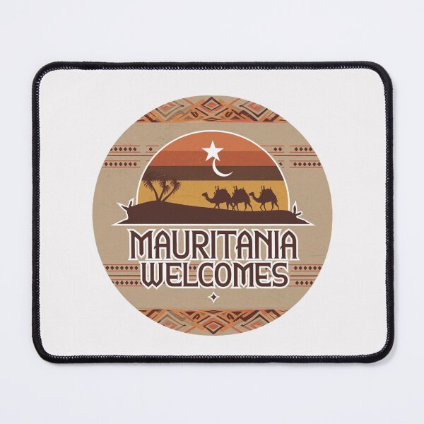 Item preview, Mauritania Welcomes Flag Map Nouakchott, Sahara, Adrar designed and sold by AnimalsDH305.