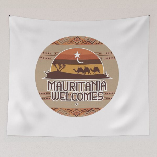Item preview, Mauritania Welcomes Flag Map Nouakchott, Sahara, Adrar designed and sold by AnimalsDH305.