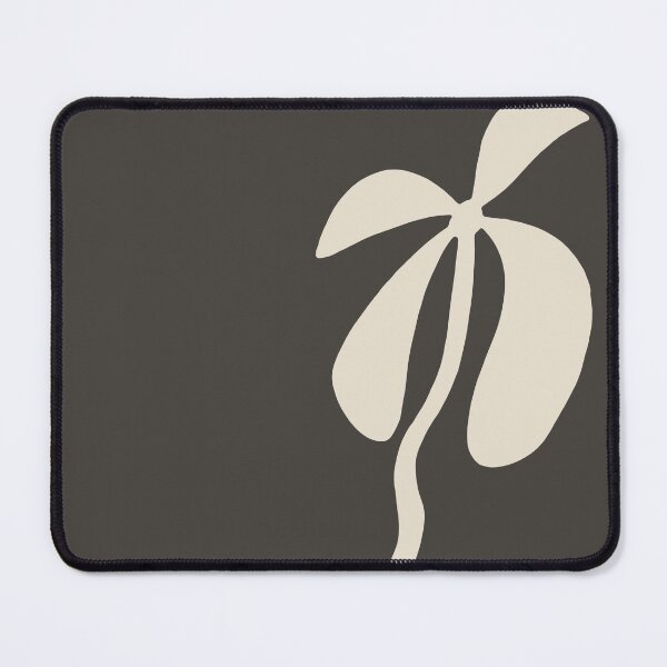 Item preview, Beige abstract flower silhouette on brown background designed and sold by by-jwp.