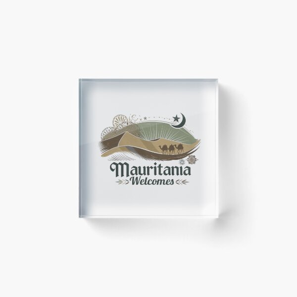 Item preview, Mauritania Welcomes Flag Map Nouakchott, Sahara, Adrar designed and sold by AnimalsDH305.