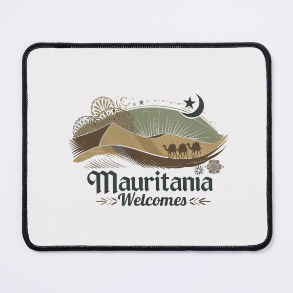 Item preview, Mauritania Welcomes Flag Map Nouakchott, Sahara, Adrar designed and sold by AnimalsDH305.