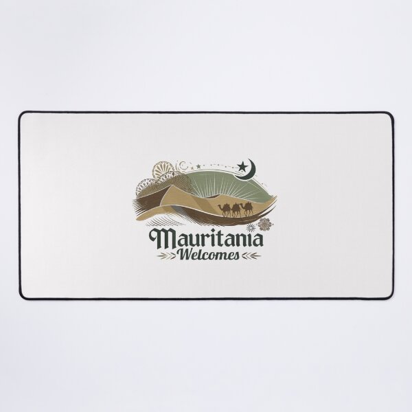 Item preview, Mauritania Welcomes Flag Map Nouakchott, Sahara, Adrar designed and sold by AnimalsDH305.