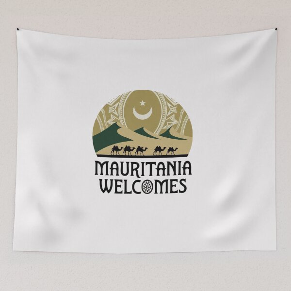Item preview, Mauritania Welcomes Flag Map Nouakchott, Sahara, Adrar designed and sold by AnimalsDH305.