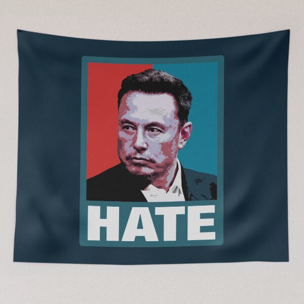 Item preview, HATE MUSK designed and sold by Paparaw.