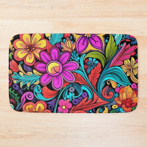 Item preview, Groovy Psychedelic Hippy Flowers Pattern designed and sold by GrinGalore.