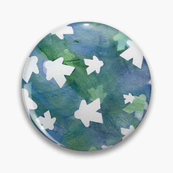 Item preview, Blue Meeple People Abstract Watercolor | Game Night designed and sold by Zab Butler Design.