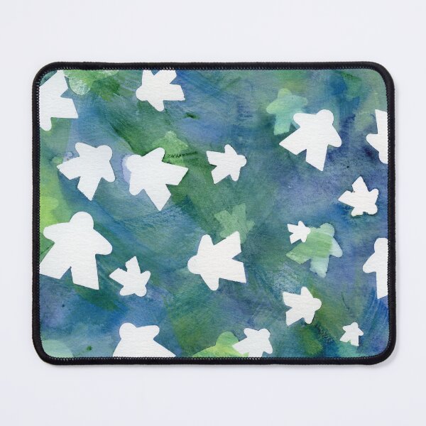 Item preview, Blue Meeple People Abstract Watercolor | Game Night designed and sold by Zab Butler Design.