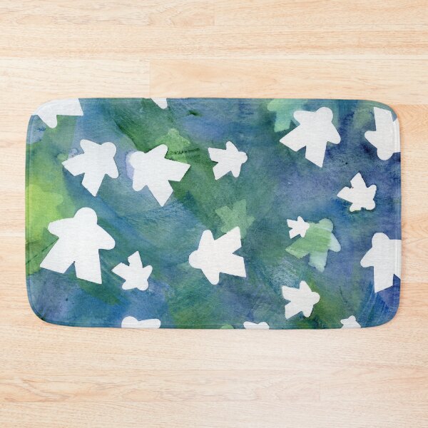 Item preview, Blue Meeple People Abstract Watercolor | Game Night designed and sold by Zab Butler Design.
