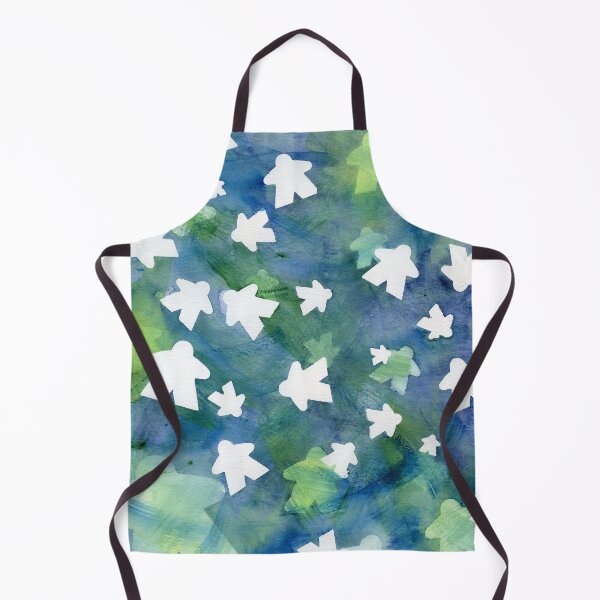 Item preview, Blue Meeple People Abstract Watercolor | Game Night designed and sold by Zab Butler Design.