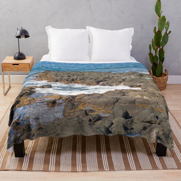 Item preview, Brown Lava Rocks and Ocean Waves designed and sold by xophotography.