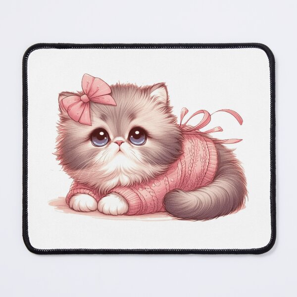 Item preview, Super sweet Persian kitten with pink bow designed and sold by nicnacc.