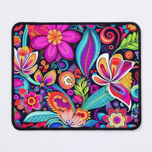 Item preview, Groovy Psychedelic Hippy Trippy Different Flowers Pattern designed and sold by GrinGalore.