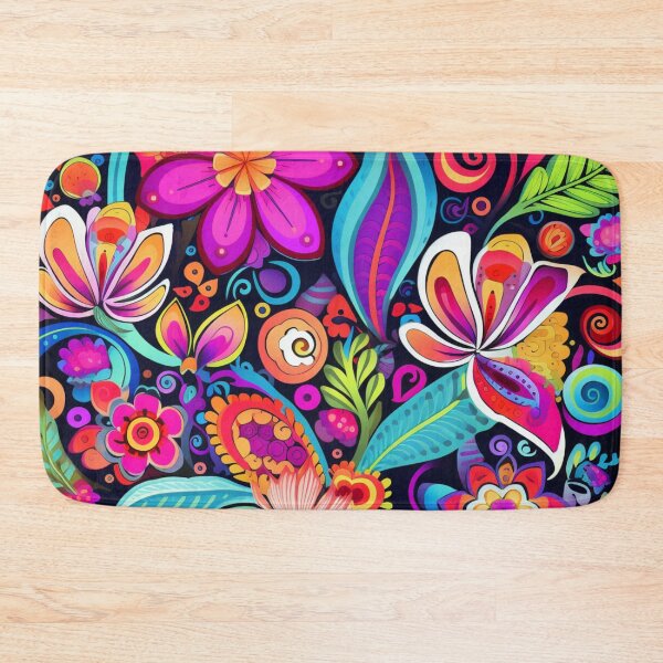 Item preview, Groovy Psychedelic Hippy Trippy Different Flowers Pattern designed and sold by GrinGalore.