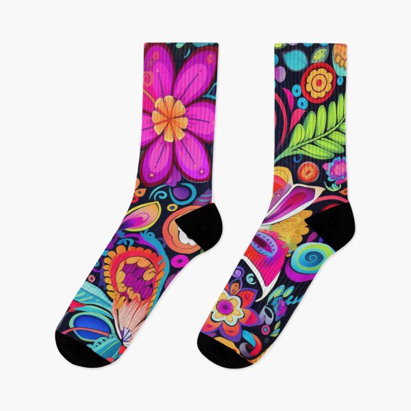 Item preview, Groovy Psychedelic Hippy Trippy Different Flowers Pattern designed and sold by GrinGalore.